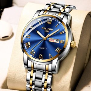 Men's Quartz Smart Watch BELUSHI 556 Luxury Automatic Waterproof Watches Stainless Steel Trap